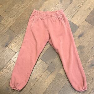 Offline by Aerie Pink Elastic Waist Jogger Pants Small